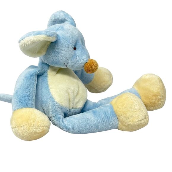 Gund Griffen Baby Blue Plush Mouse Stuffed Toy Weighted Legs 60169 9 Inch 2019 - Picture 4 of 9